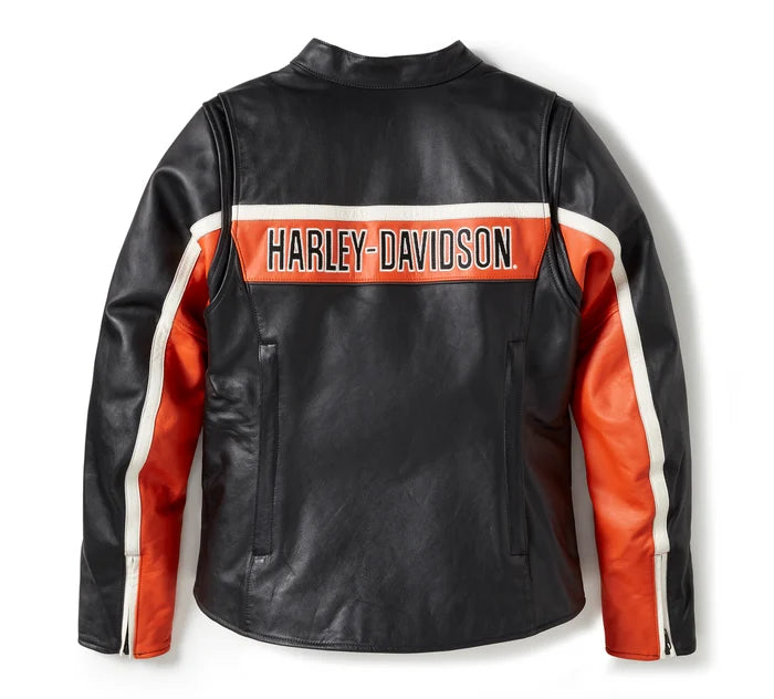HARLEY-DAVIDSON® WOMENS TRENTON LEATHER RIDING JACKET