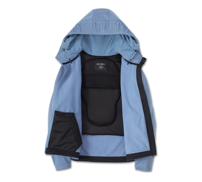 HARLEY-DAVIDSON® WOMENS DEFLECTOR 2.0 HOODED RIDING FLEECE JACKET
