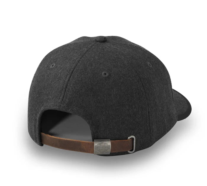 HARLEY-DAVIDSON® BAR & SHIELD WOOL STRAPBACK CAP