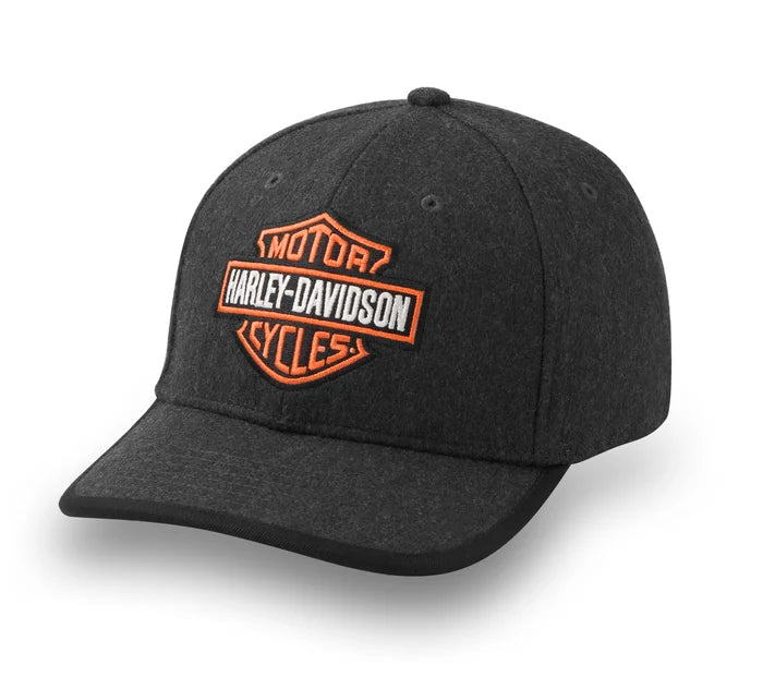 HARLEY-DAVIDSON® BAR & SHIELD WOOL STRAPBACK CAP