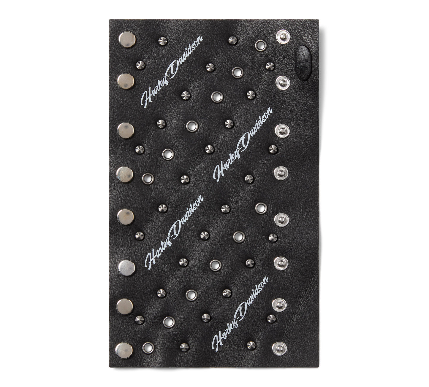 HARLEY-DAVIDSON® WOMENS HAIRPIN STUDDED LEATHER PONYTAIL WRAP
