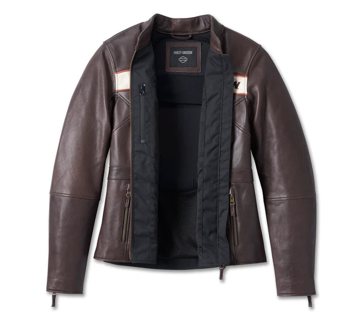 HARLEY-DAVIDSON® WOMENS VICTORY LANE LEATHER RIDING JACKET