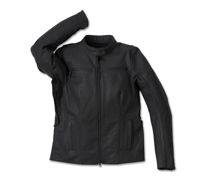 HARLEY-DAVIDSON® MOXIE WILLIE G LACED LEATHER RIDING JACKET