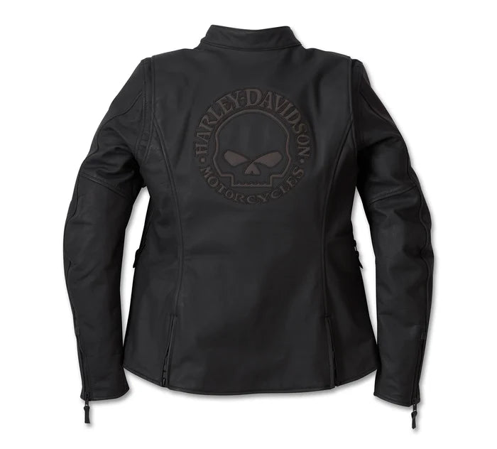 HARLEY-DAVIDSON® MOXIE WILLIE G LACED LEATHER RIDING JACKET