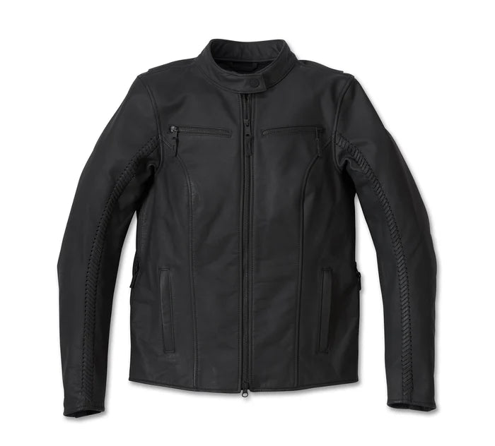 HARLEY-DAVIDSON® MOXIE WILLIE G LACED LEATHER RIDING JACKET