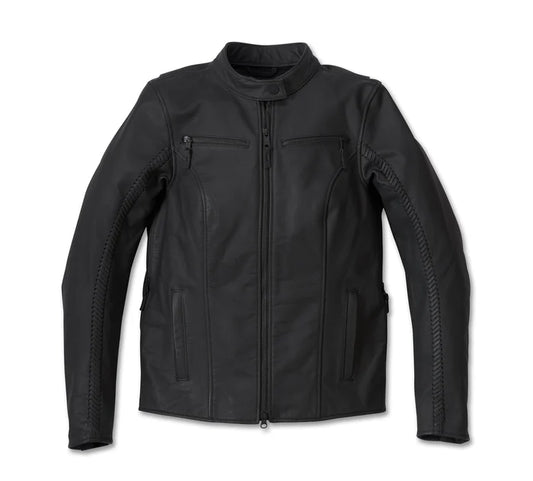 HARLEY-DAVIDSON® MOXIE WILLIE G LACED LEATHER RIDING JACKET
