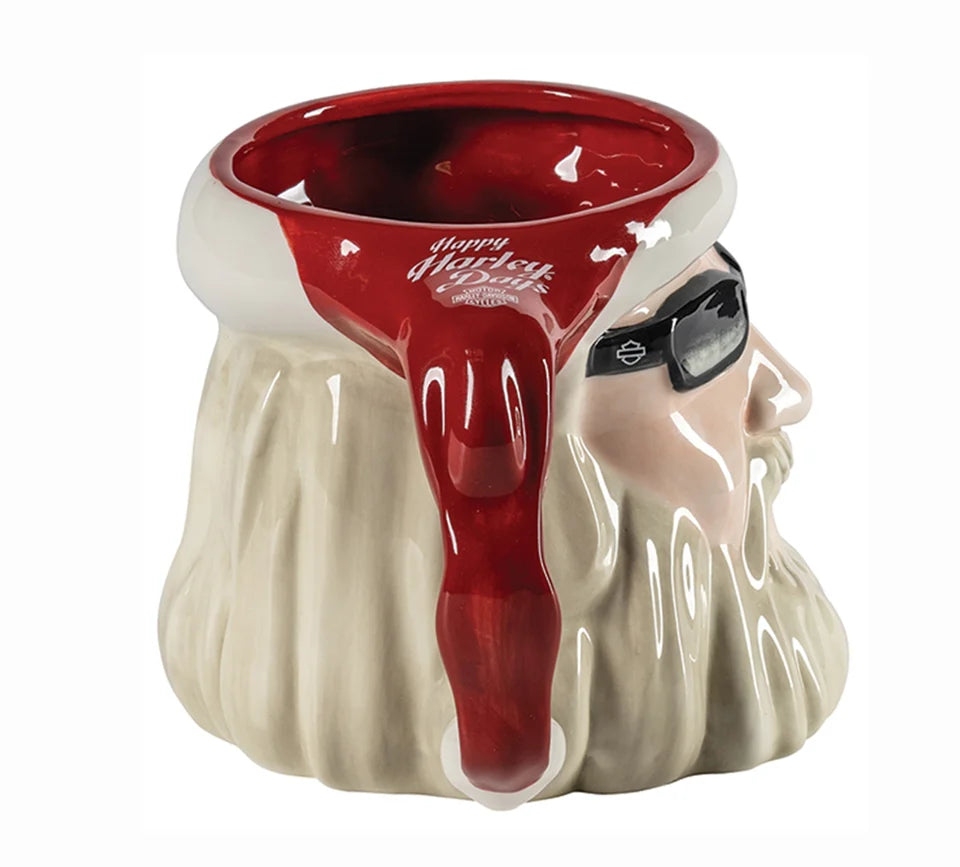 HARLEY-DAVIDSON® BIKER SANTA SCULPTED MUG