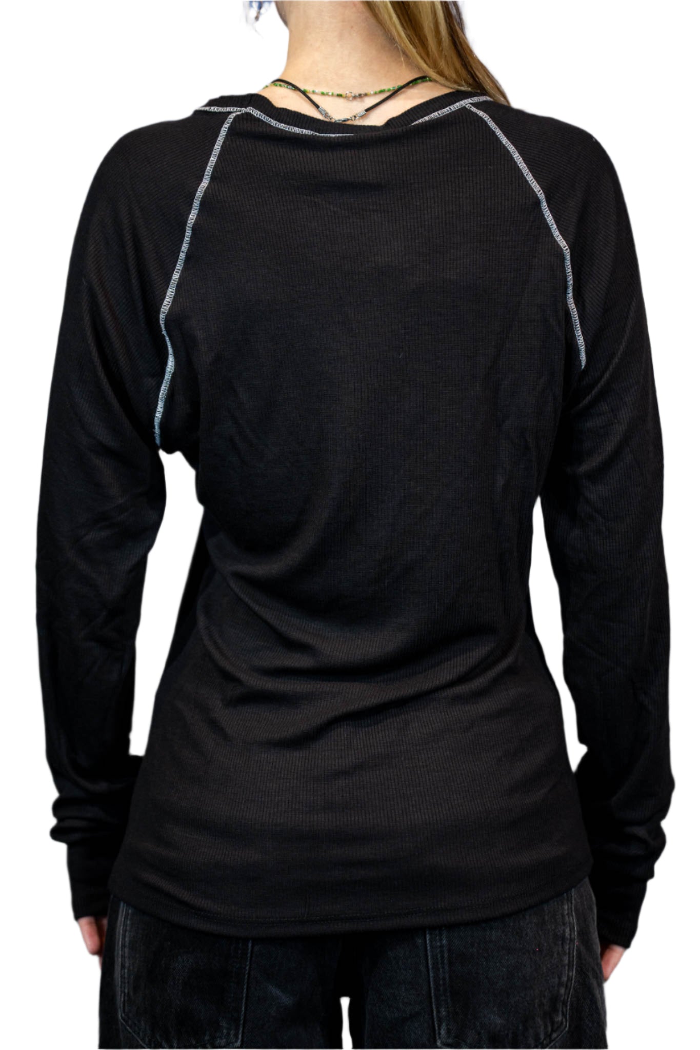 HARLEY-DAVIDSON® WOMENS STENCIL LONG SLEEVE SCOOP NECK TOP