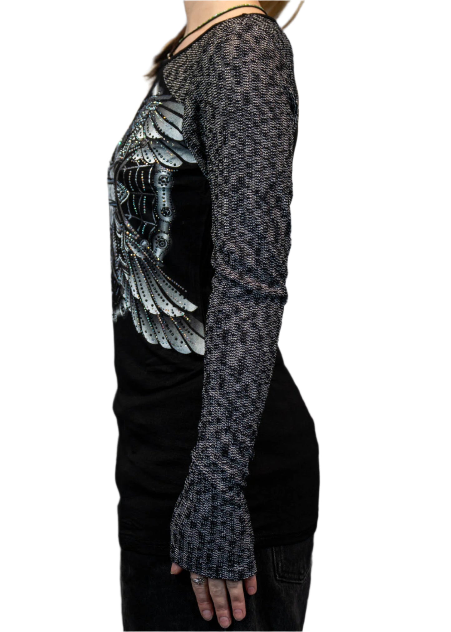 HARLEY-DAVIDSON® WOMENS FULLMETAL LONG SLEEVE SCOOP NECK TOP