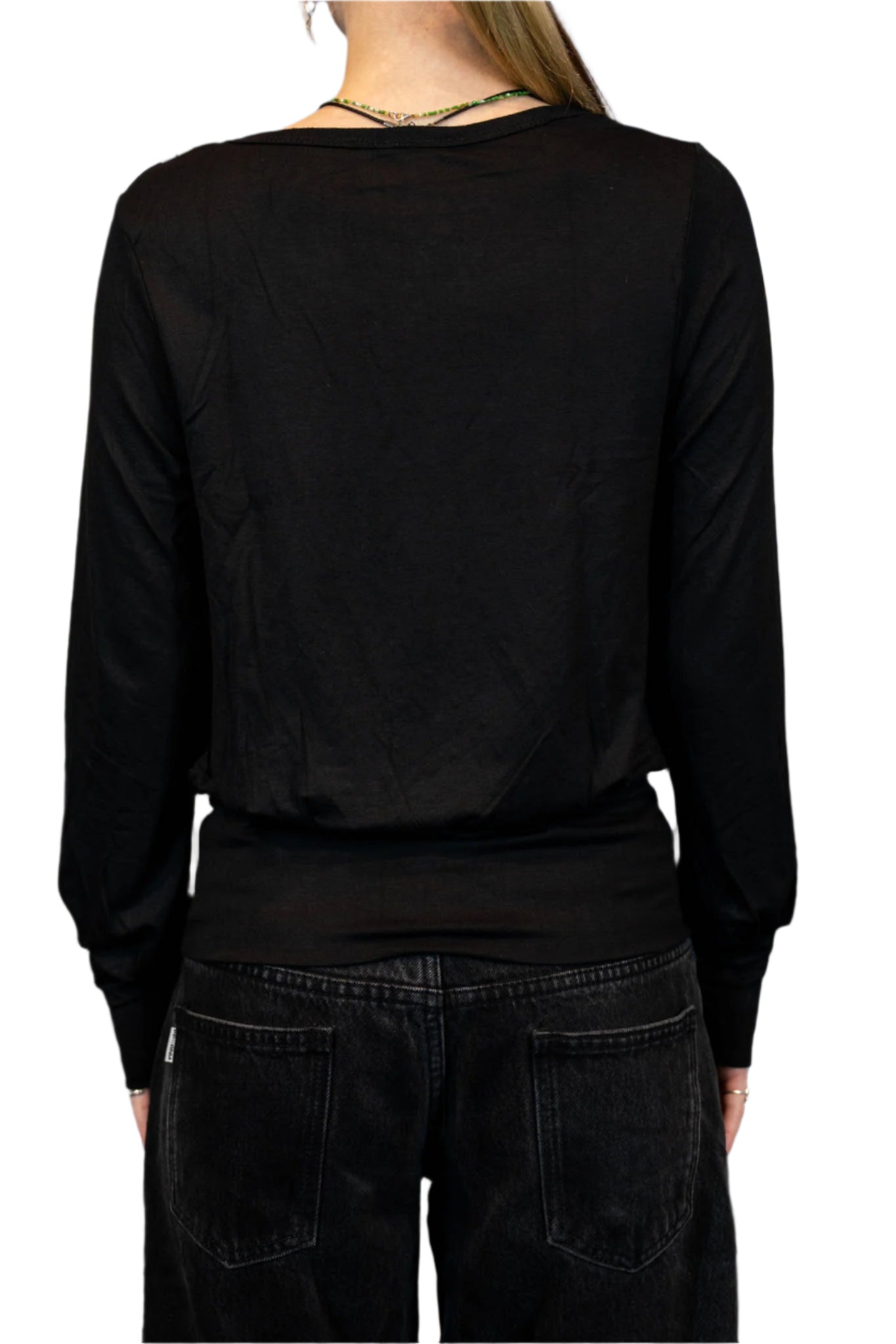 HARLEY-DAVIDSON® BLUE BEAM LONG SLEEVE SCOOP NECK TOP