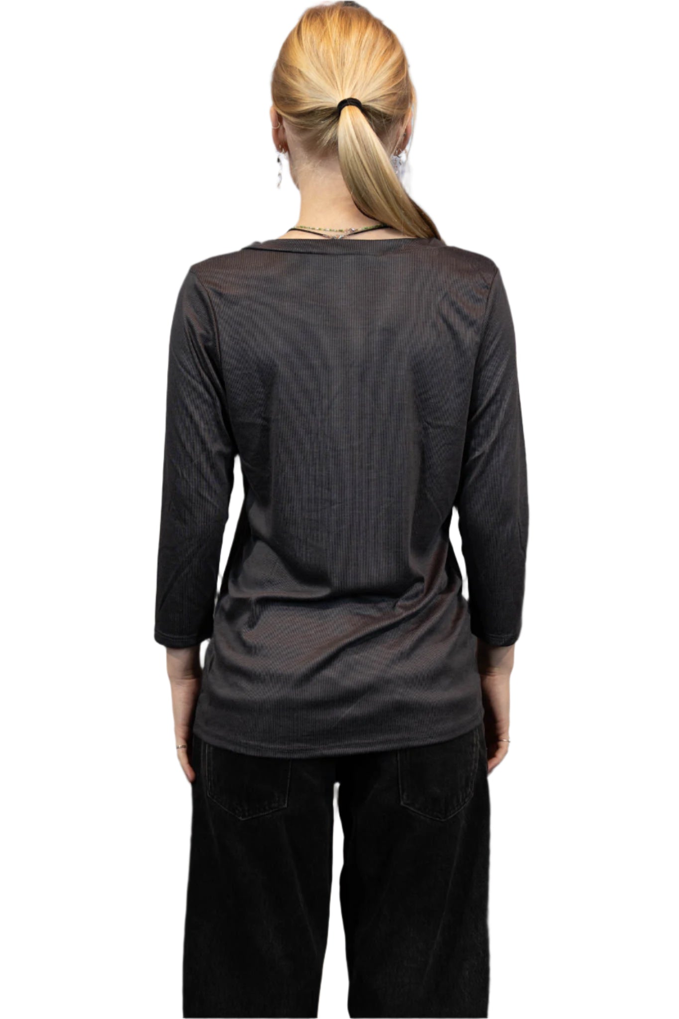 HARLEY-DAVIDSON® WOMENS GEAR OF A FEATHER 3/4 SLEEVE SCOOP NECK TOP