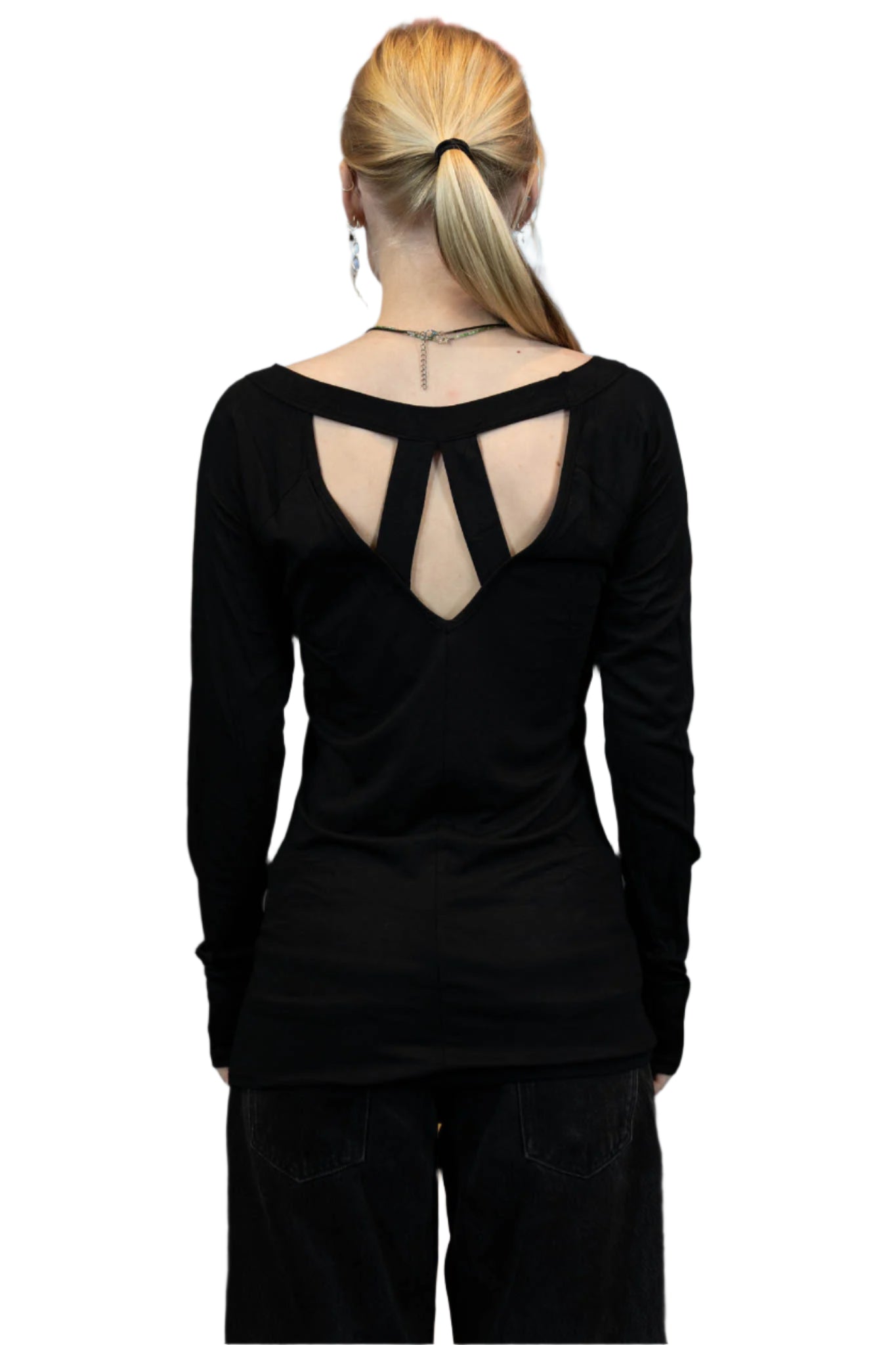 HARLEY-DAVIDSON® WOMENS DAMOCLES LONG SLEEVE V-NECK TOP