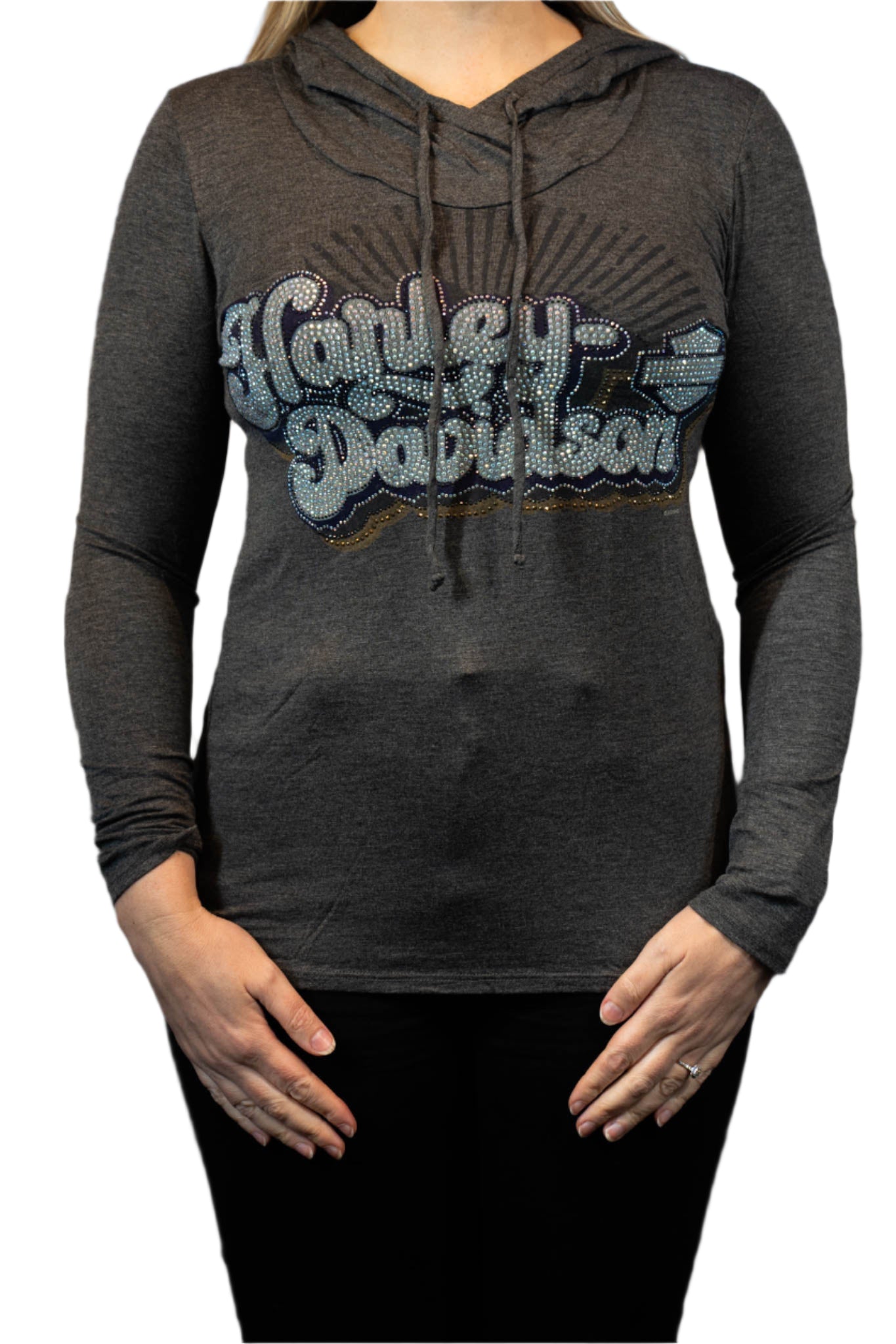 HARLEY-DAVIDSON® WOMENS GROOVIN LONG SLEEVE CREW NECK WITH HOOD