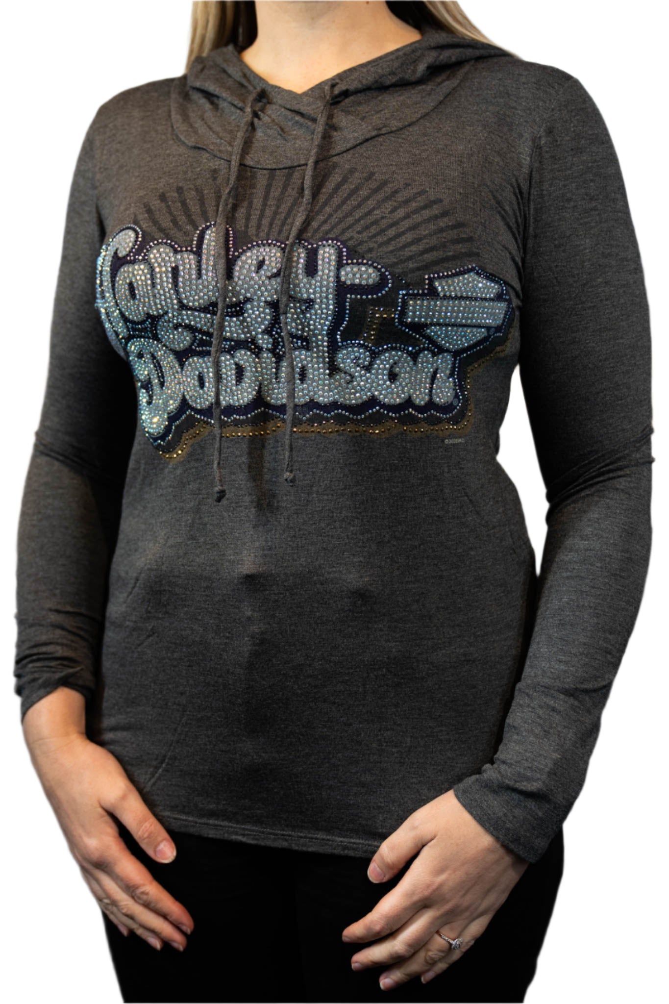 HARLEY-DAVIDSON® WOMENS GROOVIN LONG SLEEVE CREW NECK WITH HOOD