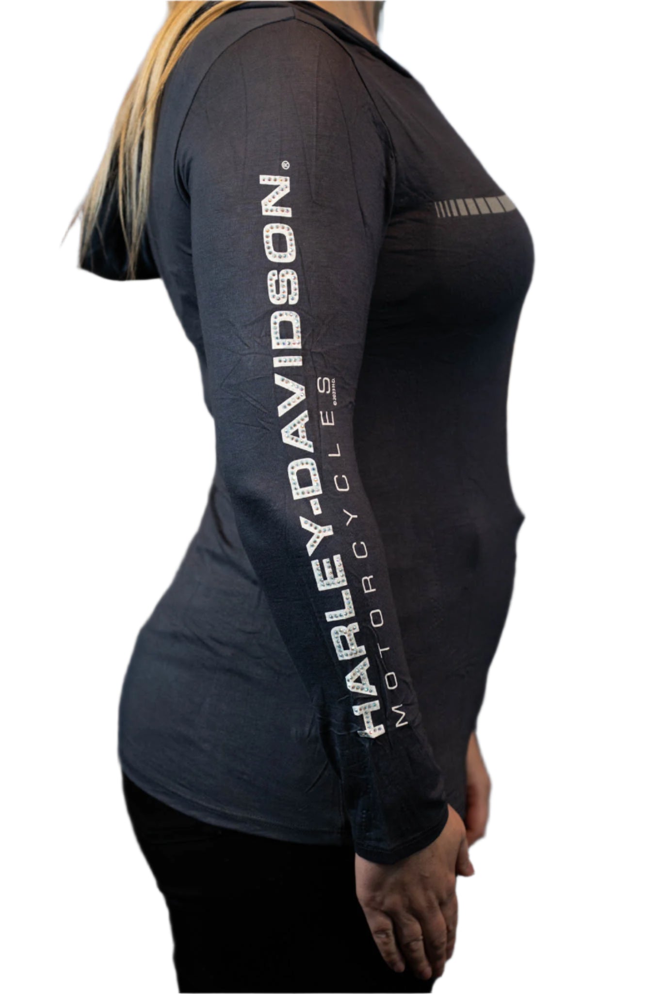 HARLEY-DAVIDSON® WOMENS SPEED REEL LONG SLEEVE SCOOP NECK TEE