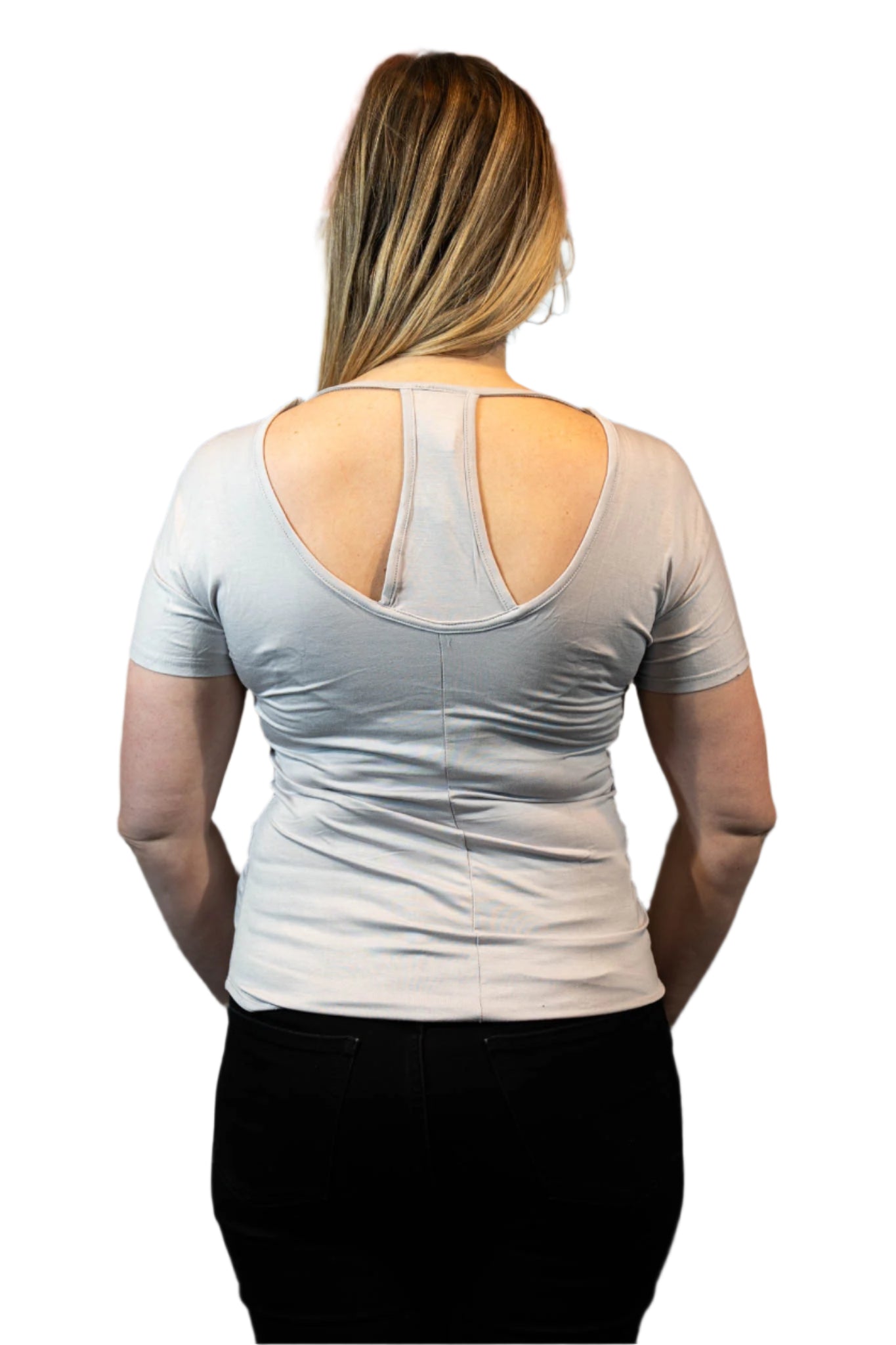 HARLEY-DAVIDSON® WOMENS DOTTED & DASH SHORT SLEEVE SCOOP NECK TOP