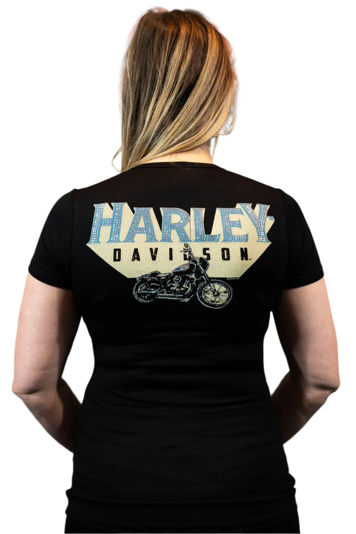HARLEY-DAVIDSON® WOMENS CYCLONE SHORT SLEEVE SCOOP NECK TOP