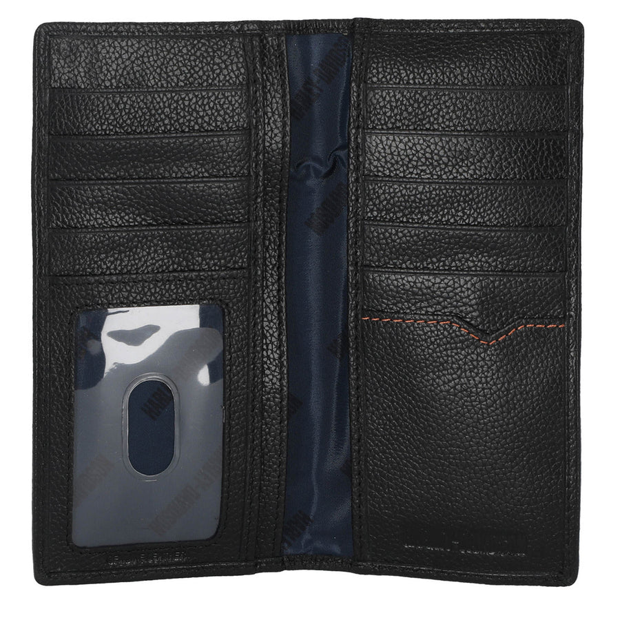 HARLEY-DAVIDSON® MENS CLASSIC BAR & SHIELD GENUINE PEBBLE LEATHER BI-WALLET