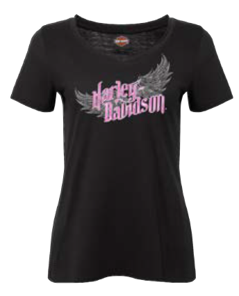 HARLEY-DAVIDSON® CRYSTALIZE BLACK LADIES TEE