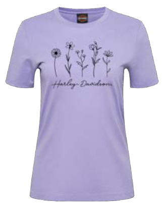 HARLEY-DAVIDSON® SKETCH DARK LAVENDER LADIES TEE