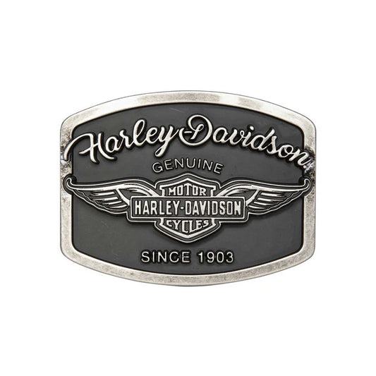 HARLEY-DAVIDSON® WOMENS BAR & SHIELD GENUINE WINGS BELT BUCKLE