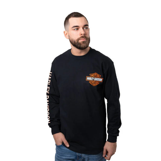 HARLEY-DAVIDSON® LEFT CHEST BAR & SHIELD LONG SLEEVE TEE