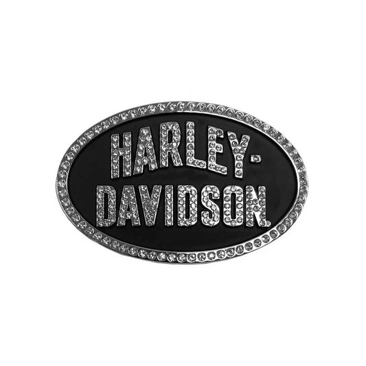 HARLEY-DAVIDSON® WOMENS OVAL EMBELLISHED BELT BUCKLE
