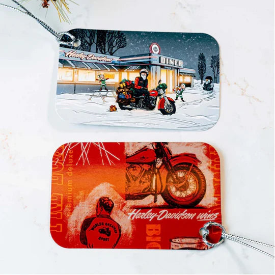HARLEY-DAVIDSON® BIKER SANTA BIG TWIN GIFT TAGS
