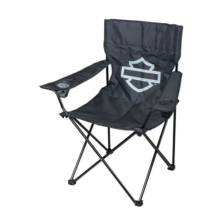 HARLEY-DAVIDSON® OPEN BAR & SHIELD FOLDING CHAIR