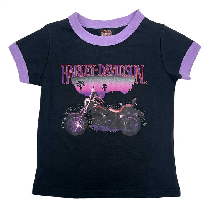HARLEY-DAVIDSON® GIRLS SHORT SLEEVE RINGER TEE