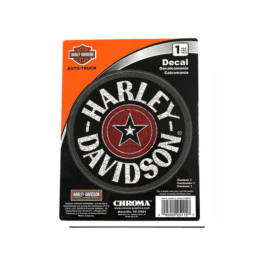 HARLEY-DAVIDSON® DISTRESSED CIRCLE STAR DECAL