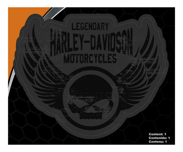 HARLEY-DAVIDSON® WINGED WILLIE G SKULL LOGO DECAL