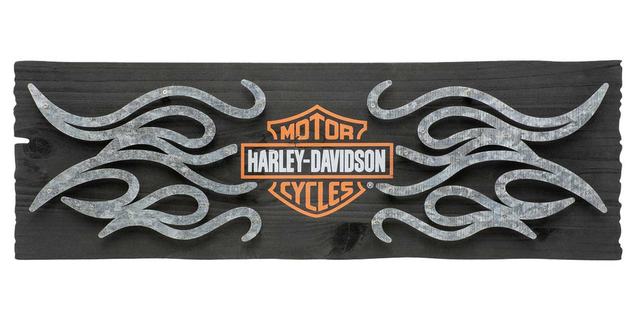 HARLEY-DAVIDSON® BAR & SHIELD FLAMES PUB SIGN