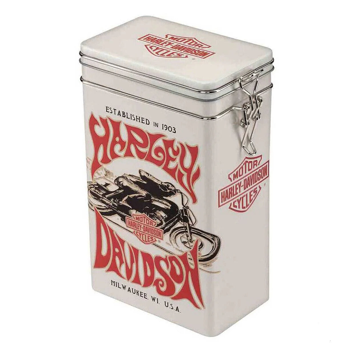 HARLEY-DAVIDSON® 1970s EMBOSSED RACER STORAGE TIN