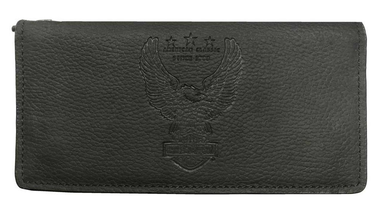 HARLEY-DAVIDSON® MENS LIBERTY EAGLE TRUCKER LEATHER WALLET