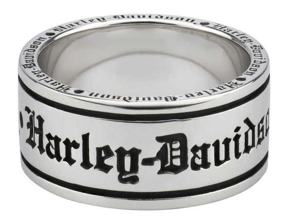 HARLEY-DAVIDSON® MENS OLD ENGLISH SCRIPT BAND RING