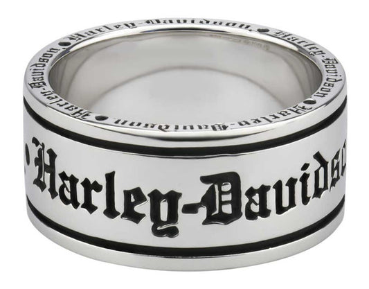 HARLEY-DAVIDSON® MENS OLD ENGLISH SCRIPT BAND RING