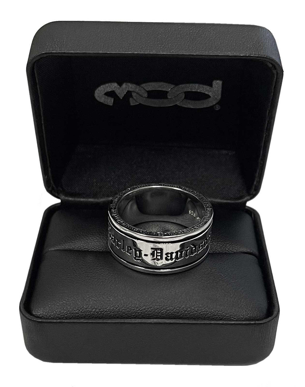 HARLEY-DAVIDSON® MENS OLD ENGLISH SCRIPT BAND RING