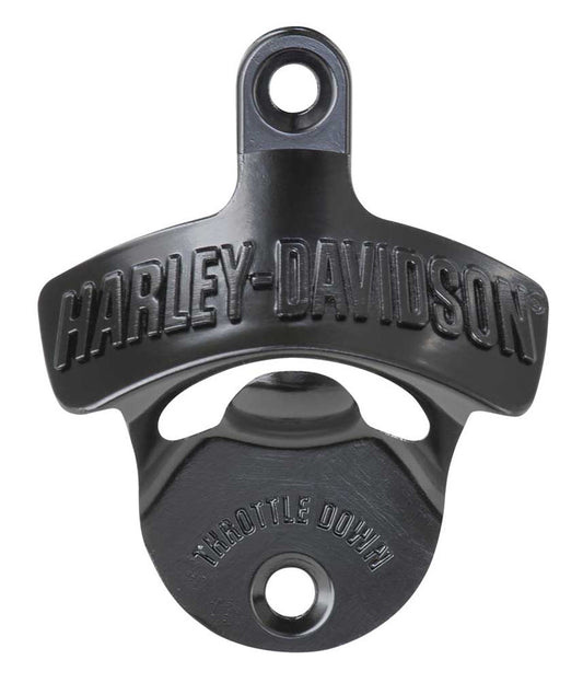 HARLEY-DAVIDSON® THROTTLE DOWN WALL MOUNT BOTTLE OPENER