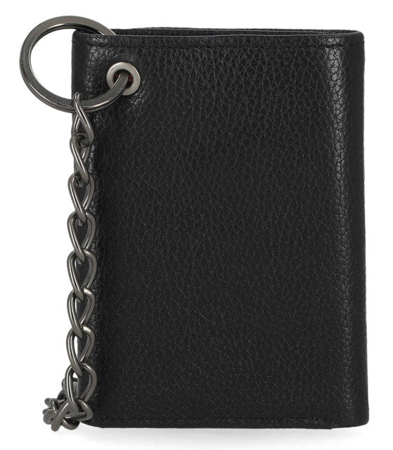 HARLEY-DAVIDSON® MENS BAR & SHIELD CORE PEBBLE CHAIN TRI-FOLD WALLET