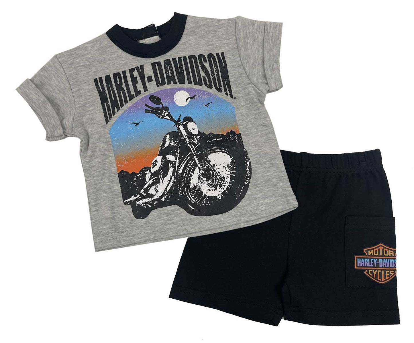 HARLEY DAVIDSON® LITTLE BOYS 2 PIECE TEE & SHORT SET