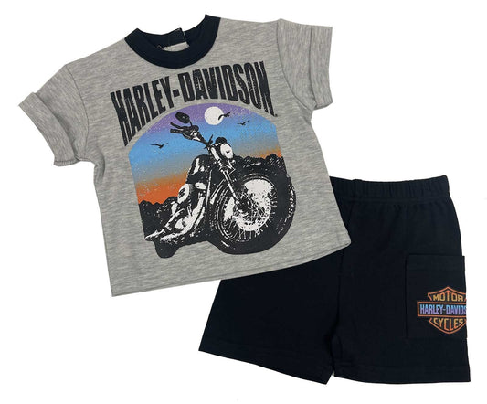 HARLEY DAVIDSON® LITTLE BOYS 2 PIECE TEE & SHORT SET