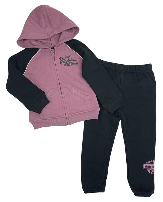 HARLEY-DAVIDSON® GIRLS TODDLER HOODIE AND JOG SET (2 PIECE)