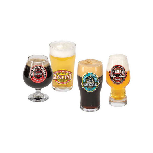 HARLEY-DAVIDSON® LABEL CRAFT BEER GLASS SET (4PK)