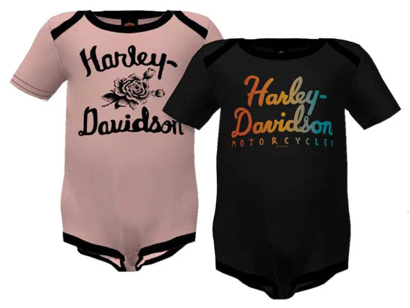 HARLEY-DAVIDSON® BABY GIRL RAINBOW BODYSUIT (2 PK)