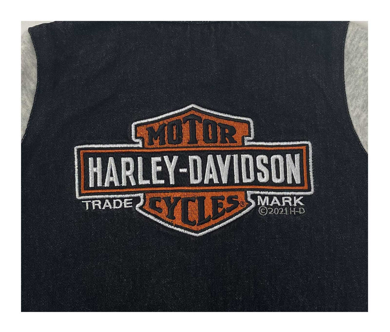 HARLEY-DAVIDSON® BABY BOYS BAR & SHIELD DENIM INFANT WORK SHOP COVERALLS