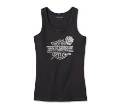 HARLEY-DAVIDSON® WOMENS ROSE BAR & SHIELD TANK