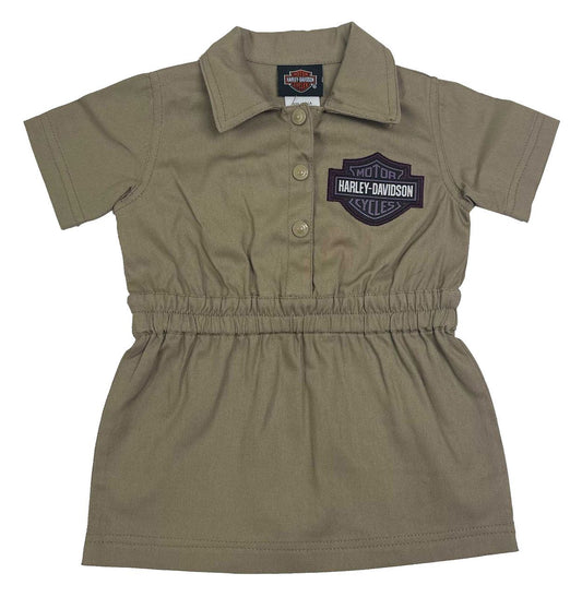 HARLEY-DAVIDSON® NB INF GIRL BRUSHED TWILL DRESS