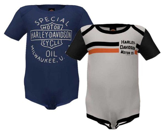 HARLEY-DAVIDSON® NB INF BOY RIB BODYSUIT (2PK)