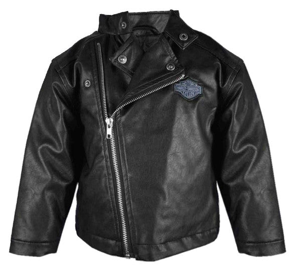 HARLEY-DAVIDSON® BOYS BAR & SHIELD FAUX LEATHER BIKER JACKET